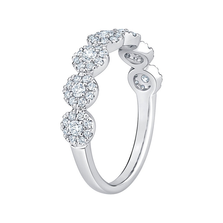 Anillo de Diamantes 0.50ctw, Oro Blanco 14K