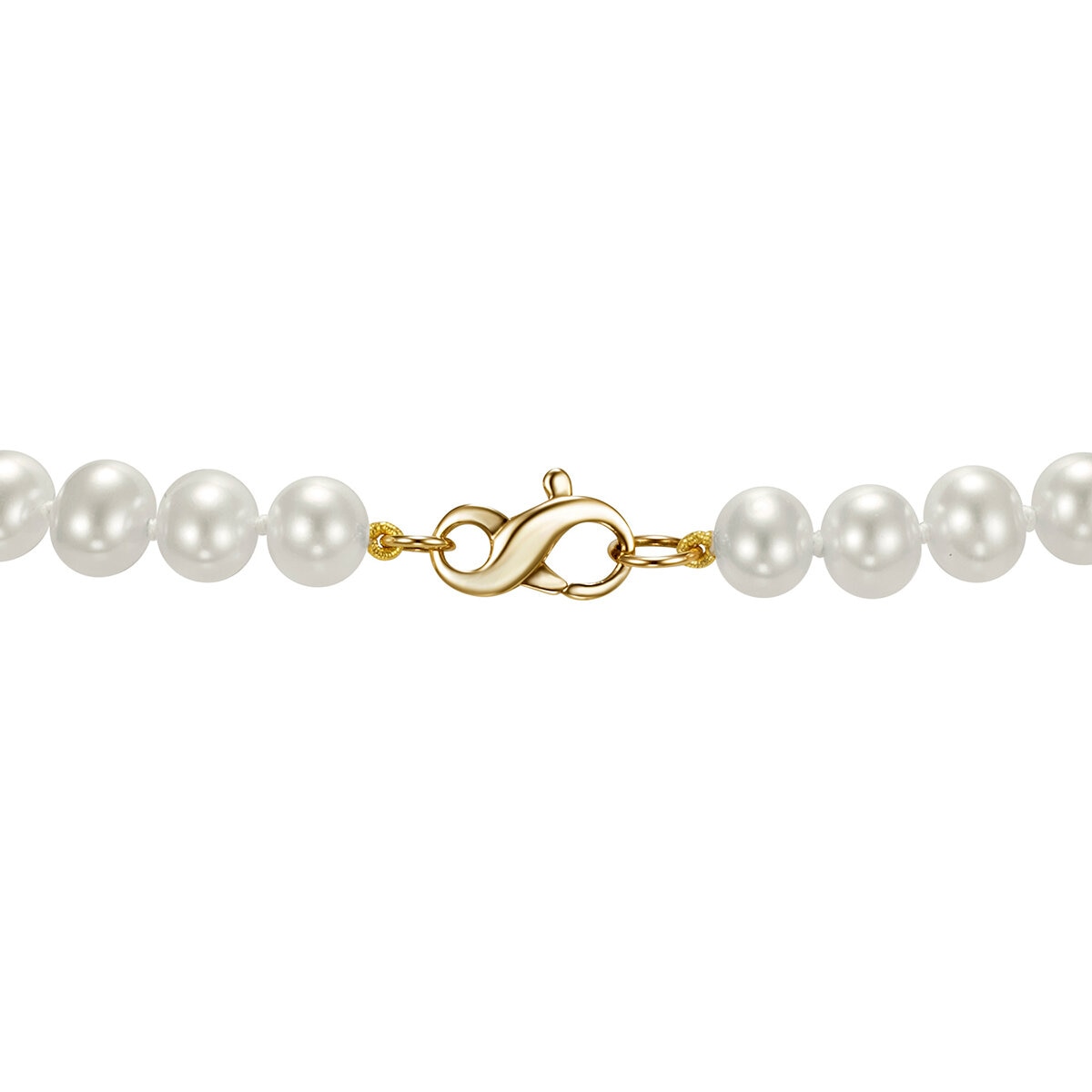 Collar de Perlas Cultivadas, 7-7.5mm, Oro Amarillo de 14K
