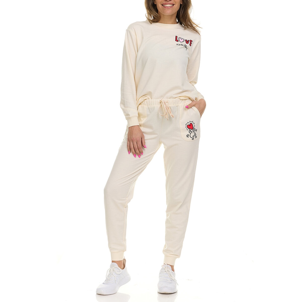 Keith Haring Conjunto 2 piezas para Dama Beige Mediana
