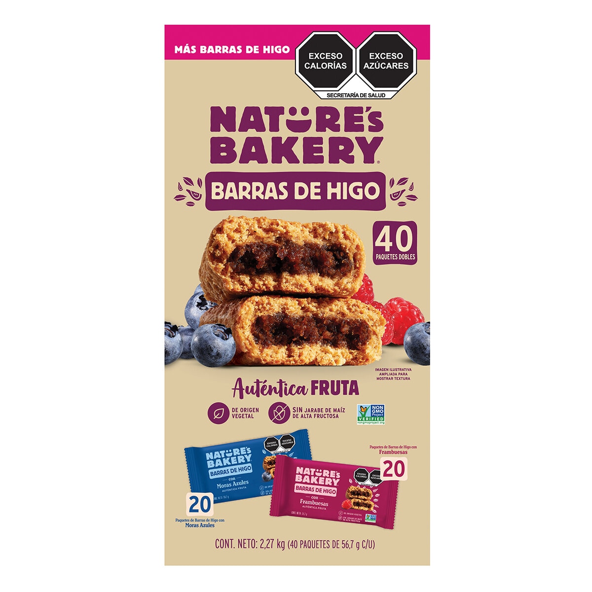 Nature's Bakery Surtido de Barras de Higo 40 pzas de  g