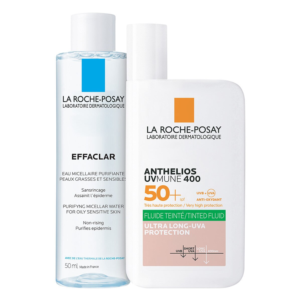 La Roche Posay Pack Anthelios UV Mune Oil Control Fluido TT + Effaclar Agua Micelar 50 ml