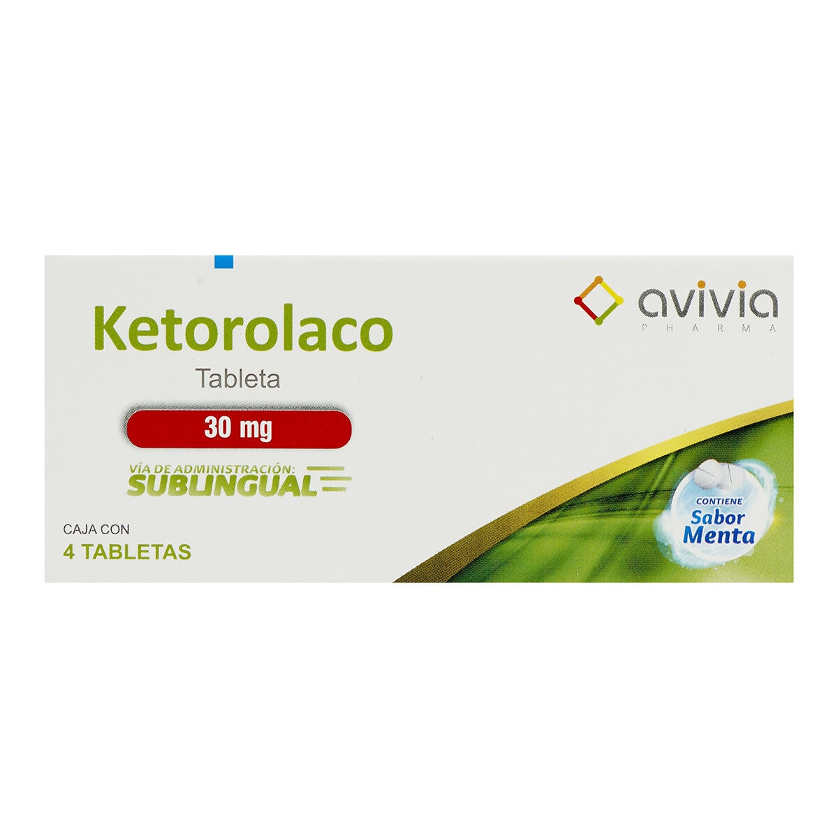 Ketorolaco 30 mg 4 Tabletas sublingual