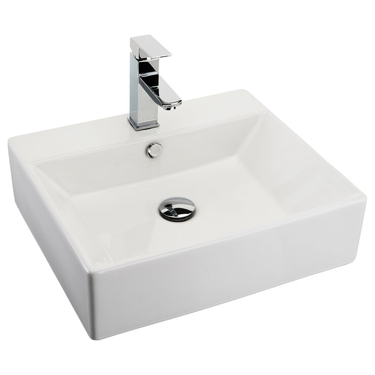 Rubinett, Ovalin Cerámico Diana Blanco- Cromado