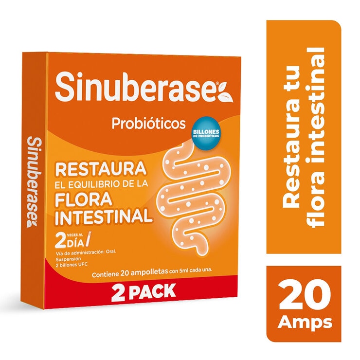 Sinuberase suspensión 2 Billones UFC 2 Cajas con 10 Ampolletas