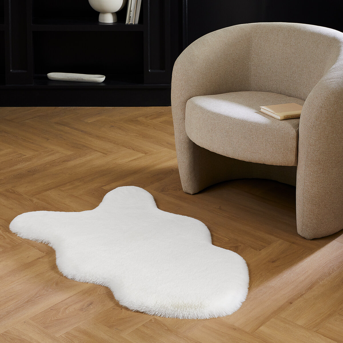 Mon Chateau Luxury Collection Tapete de Pelo Sintético 60cm x 99cm, Blanco