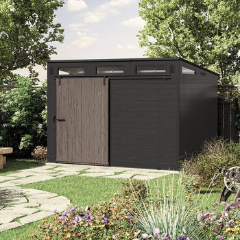 Suncast, Modernist Cobertizo de Almacenamiento de 3m x 2.1m con Puerta Corrediza