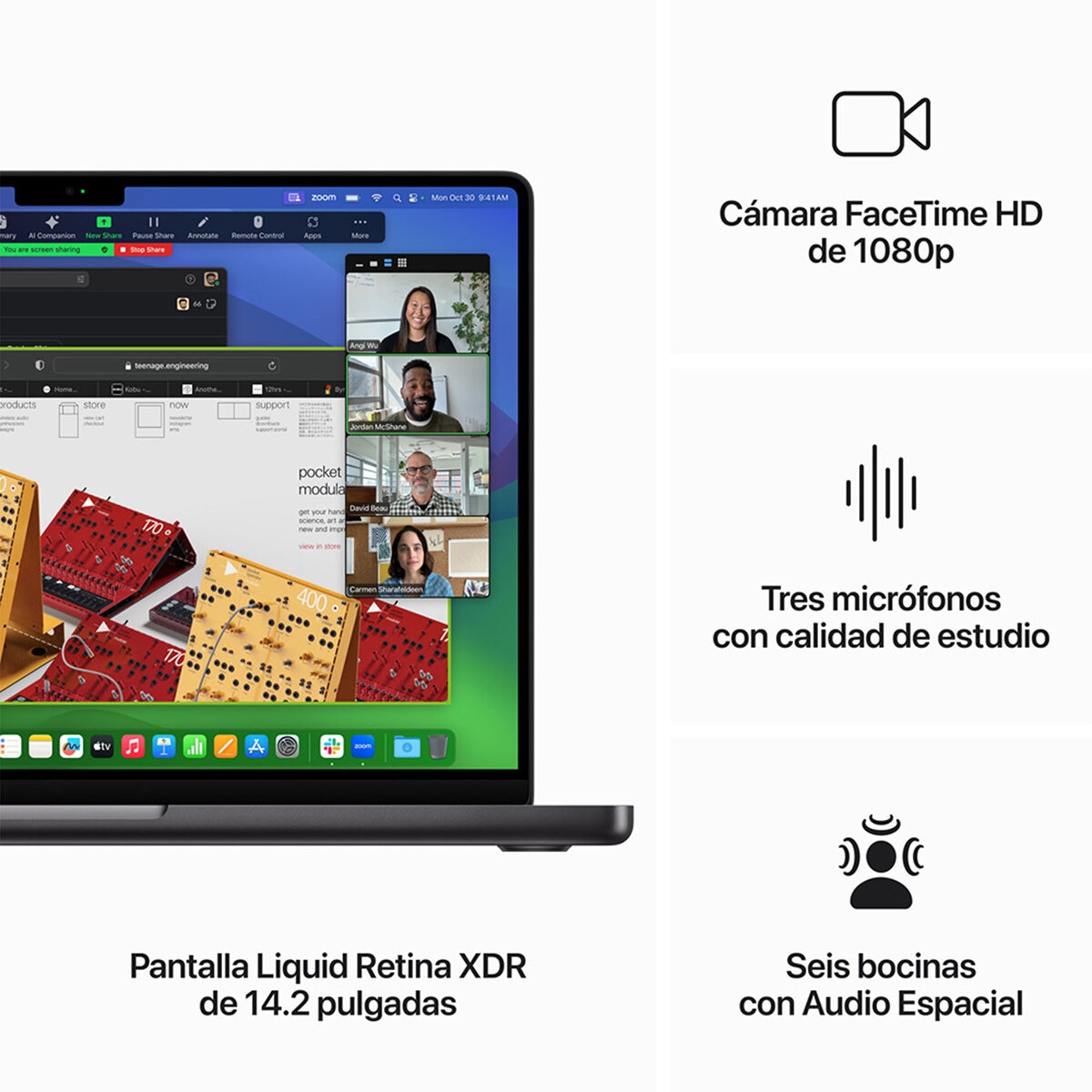 Apple MacBook Pro 14" Chip M3 Max 1TB Negro Espacial