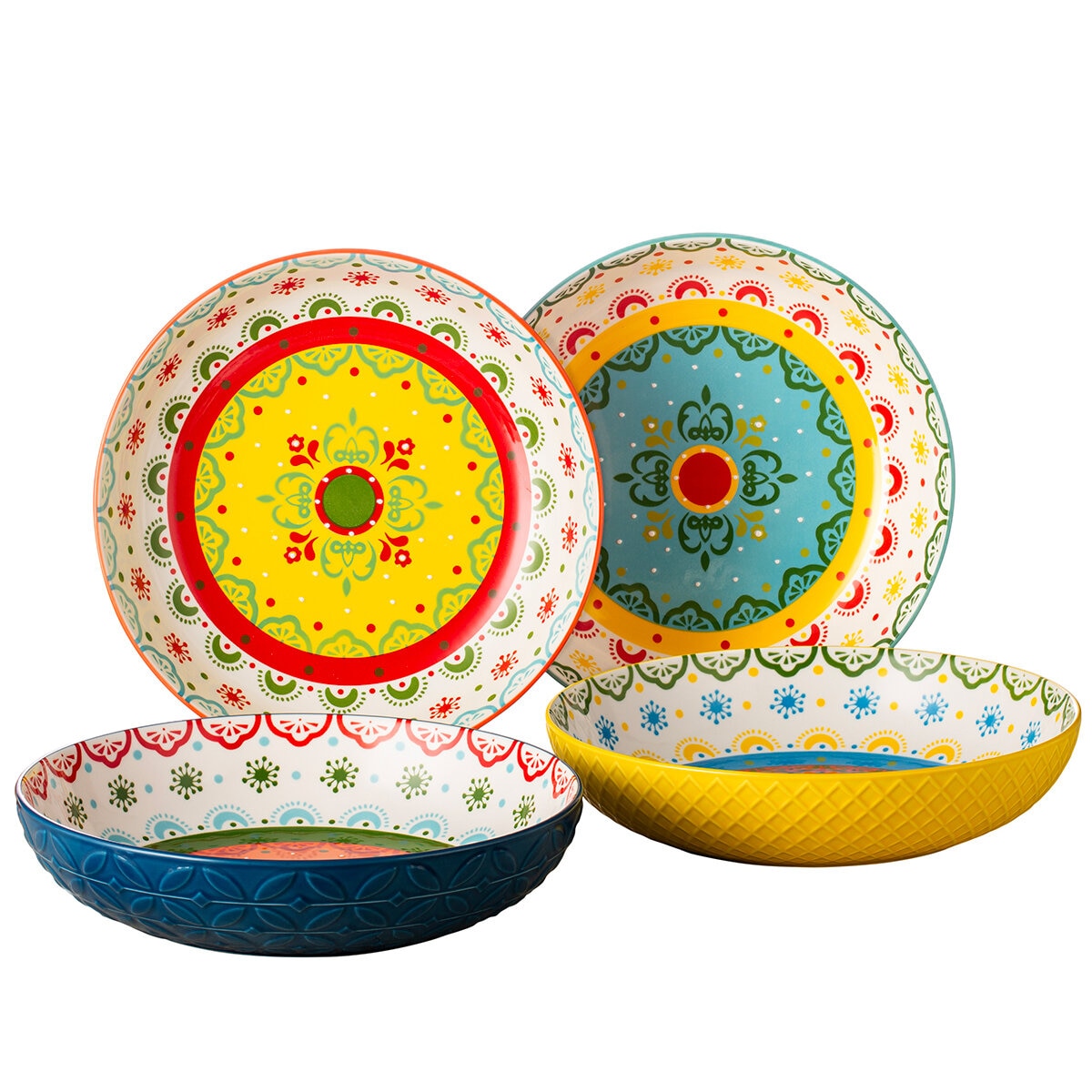 Signature Housewares Incorporated Juego de 4 Platos Hondos de Cerámica