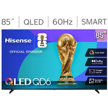Hisense Pantalla 85" QLED 4K Fire TV