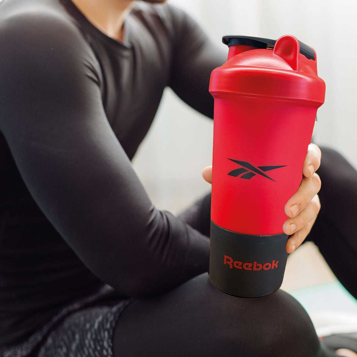 Reebok Botella de Plástico Rojo