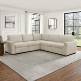 Thomasville, Sofá Seccional de Tela de 3 Piezas con 2 Reposapiés Abatibles Eléctricos Thomasville, Sofá Seccional de Tela de 3 Piezas con 2 Reposapiés Abatibles Eléctricos