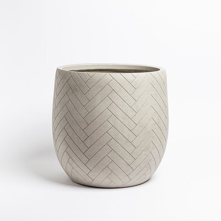 Over & Back, Tribes Maceta de Fibra de Arcilla Blanca
