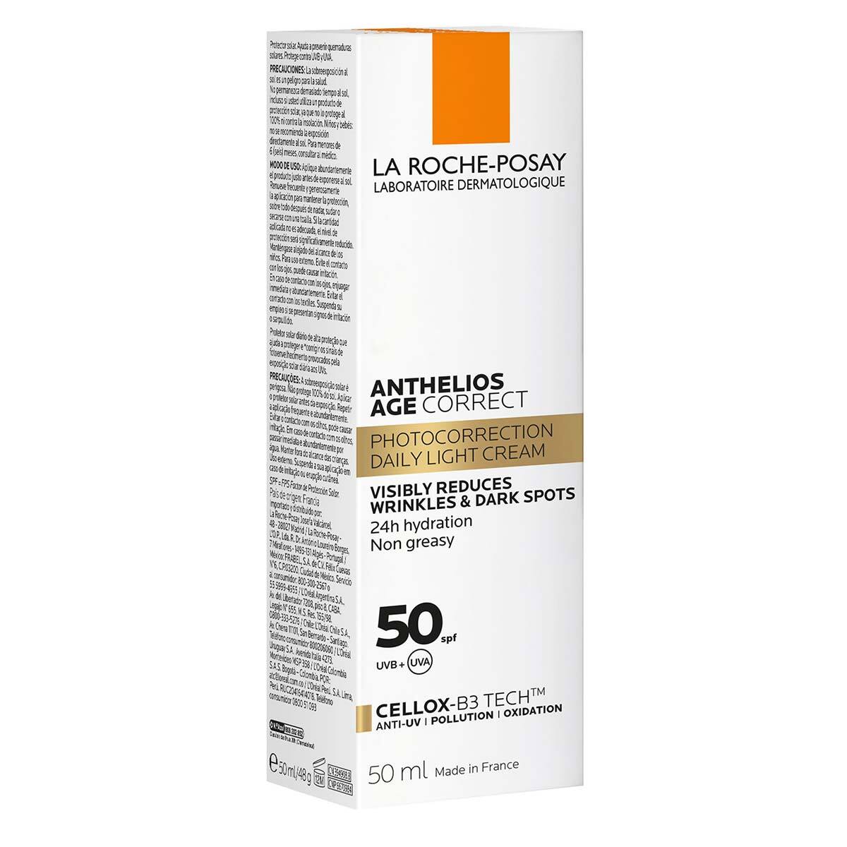 La Roche-Posay Anthelios Protector Solar Age Correct Crema Ligera FPS 50+ FPS