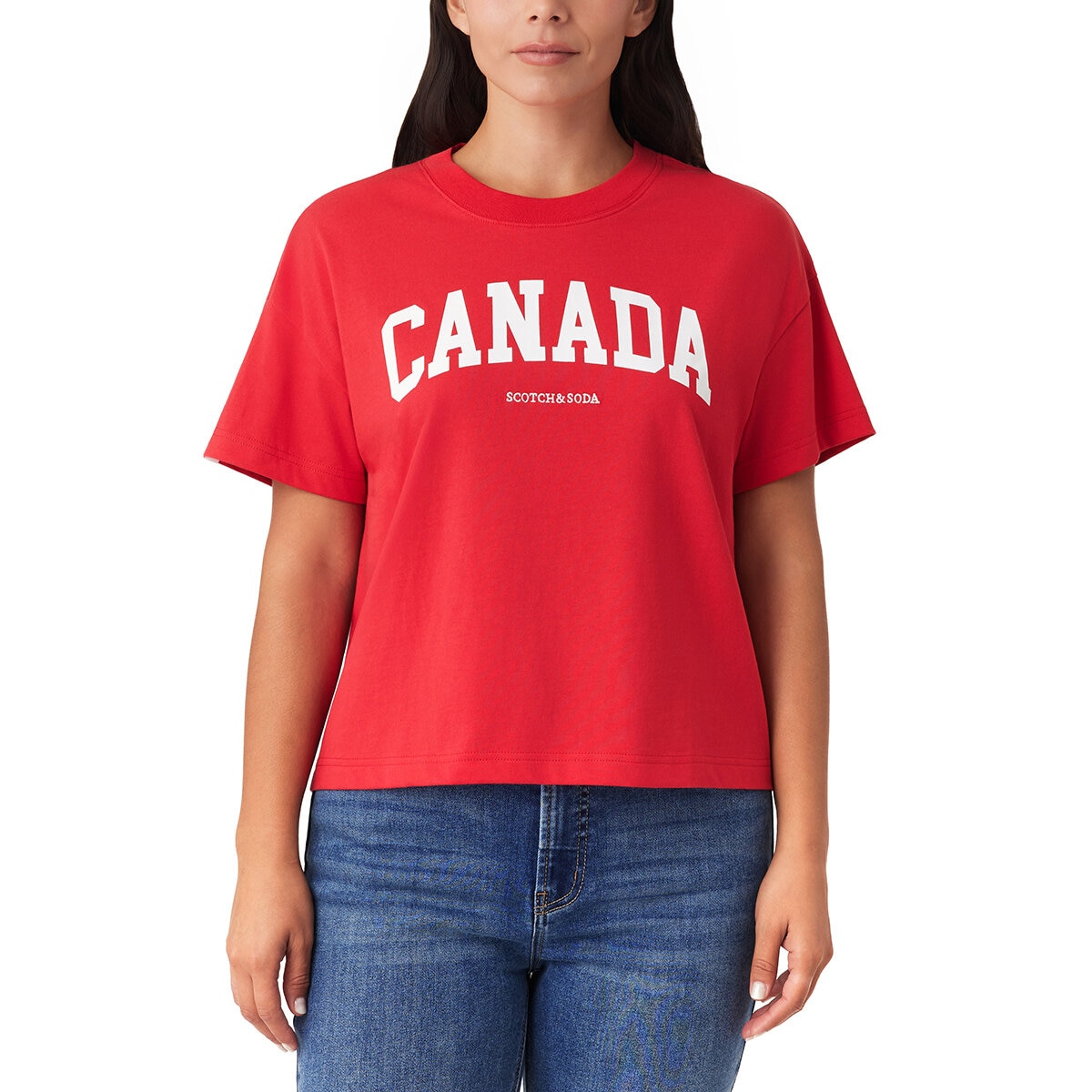 Scotch & Soda Playera para Dama Rojo Chica