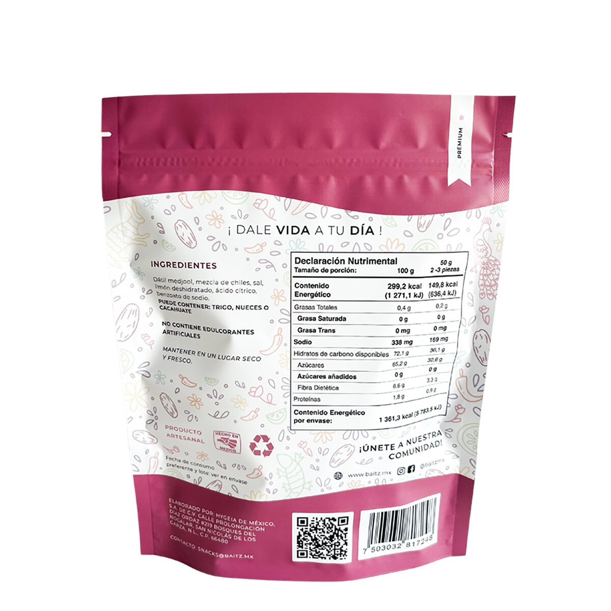 Baitz Dátiles Enchilados 455 g
