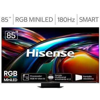 Hisense Pantalla 85" RGB Miniled 4K Smart TV Hisense Pantalla 85" RGB Miniled 4K Smart TV