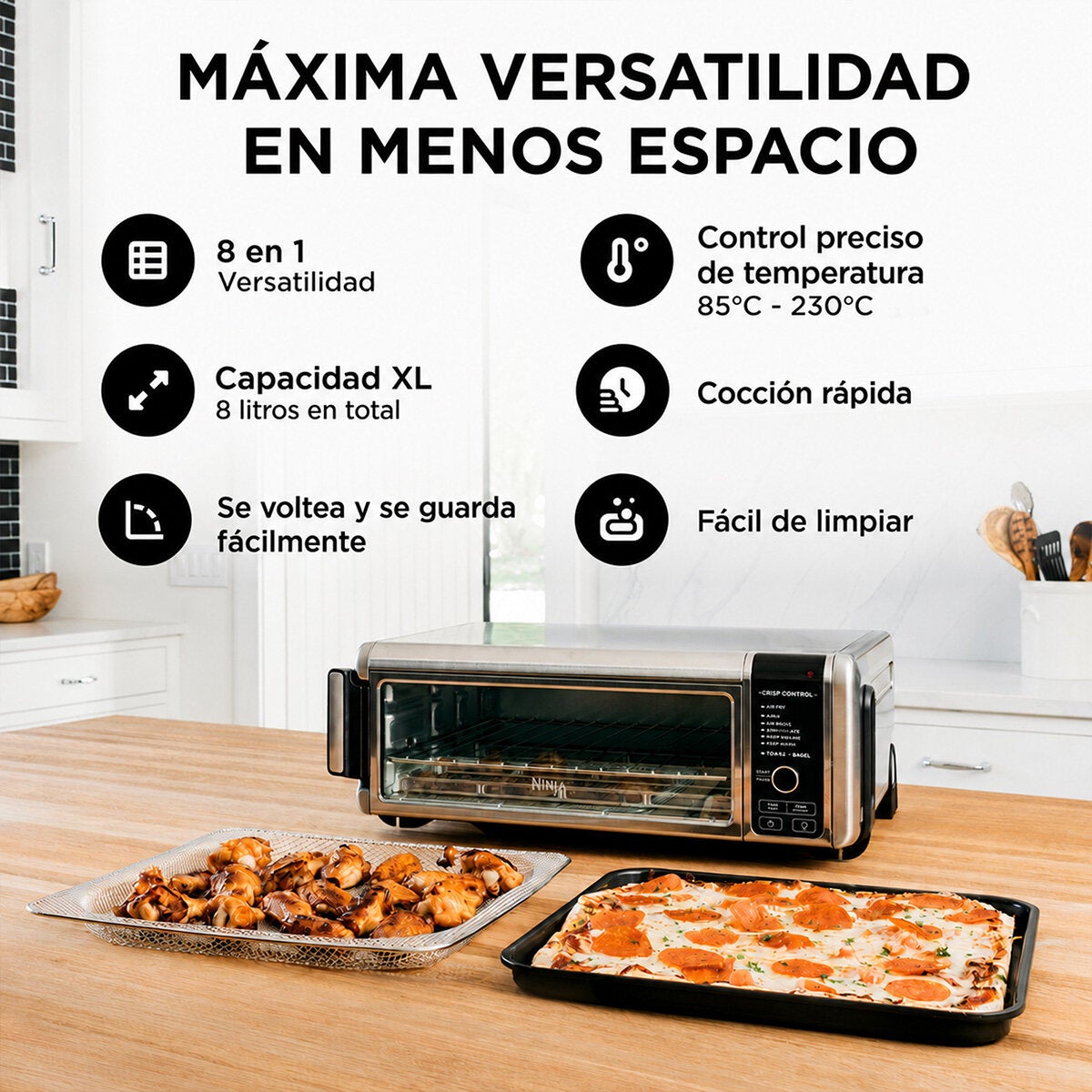 Ninja, Horno de Aire Flip-Away 8 en 1