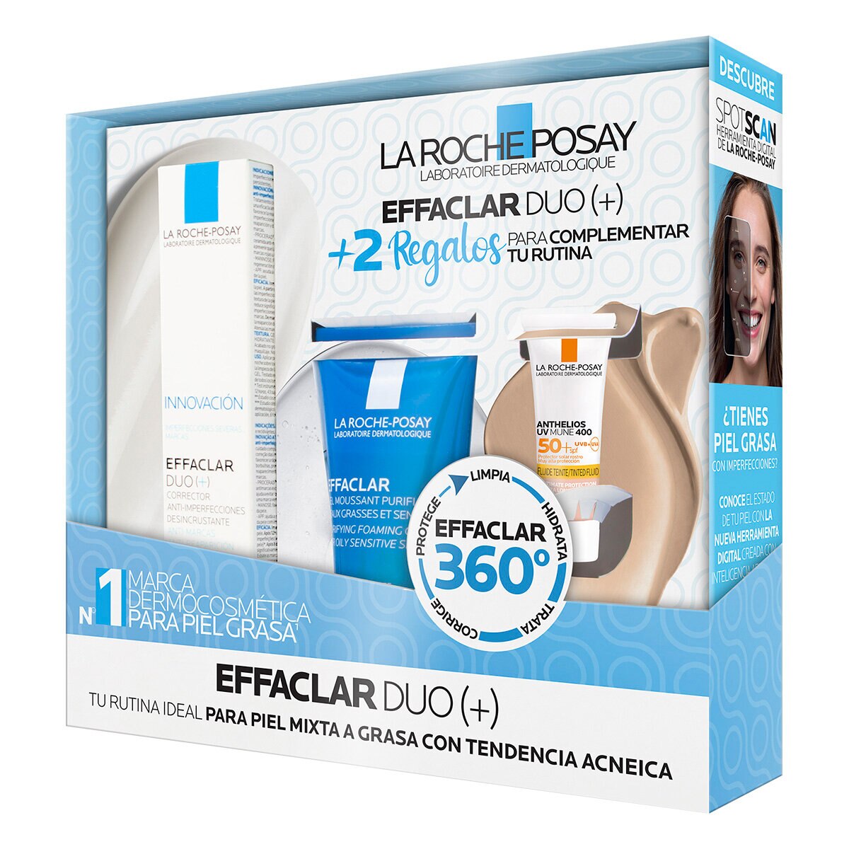 Kit Effaclar Duo 40ml +Gel Limpiador 50ml + Anthelios Uvmune 400 3ml