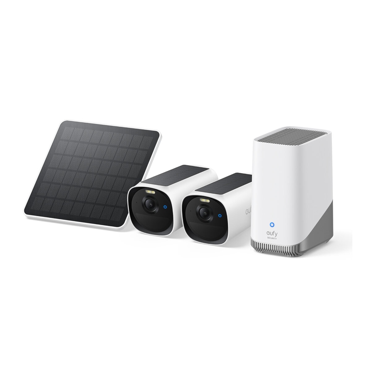 Eufy, Cámaras de Seguridad Solares, Kit 2 Cámaras + Panel Solar E40.