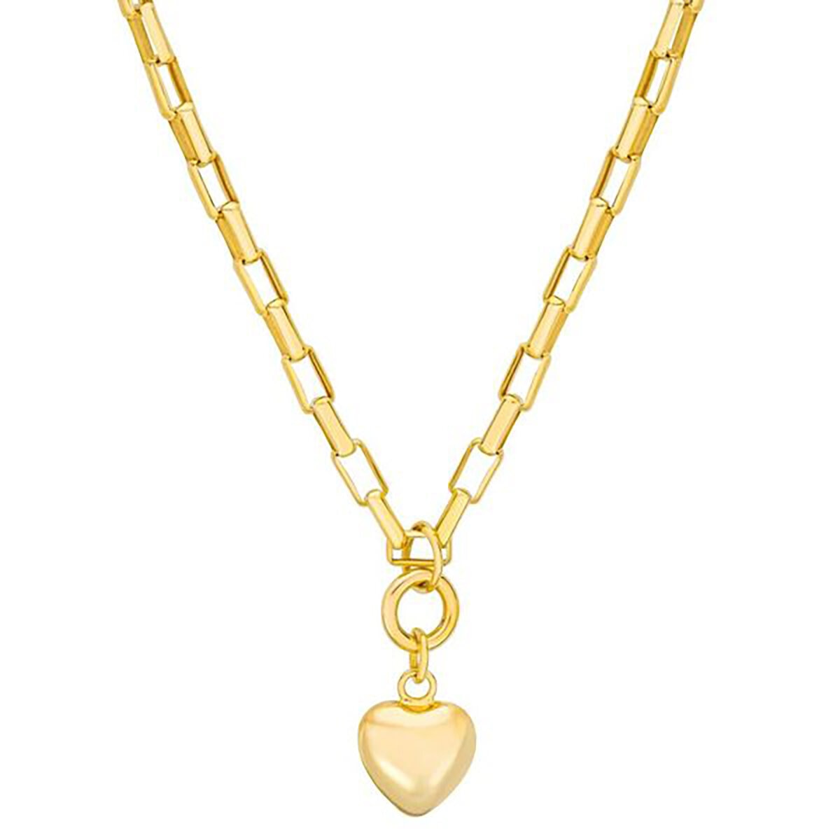 Collar con Dije de Corazón, Roro Amarillo 14k Collar con Dije de Corazón, Roro Amarillo 14k
