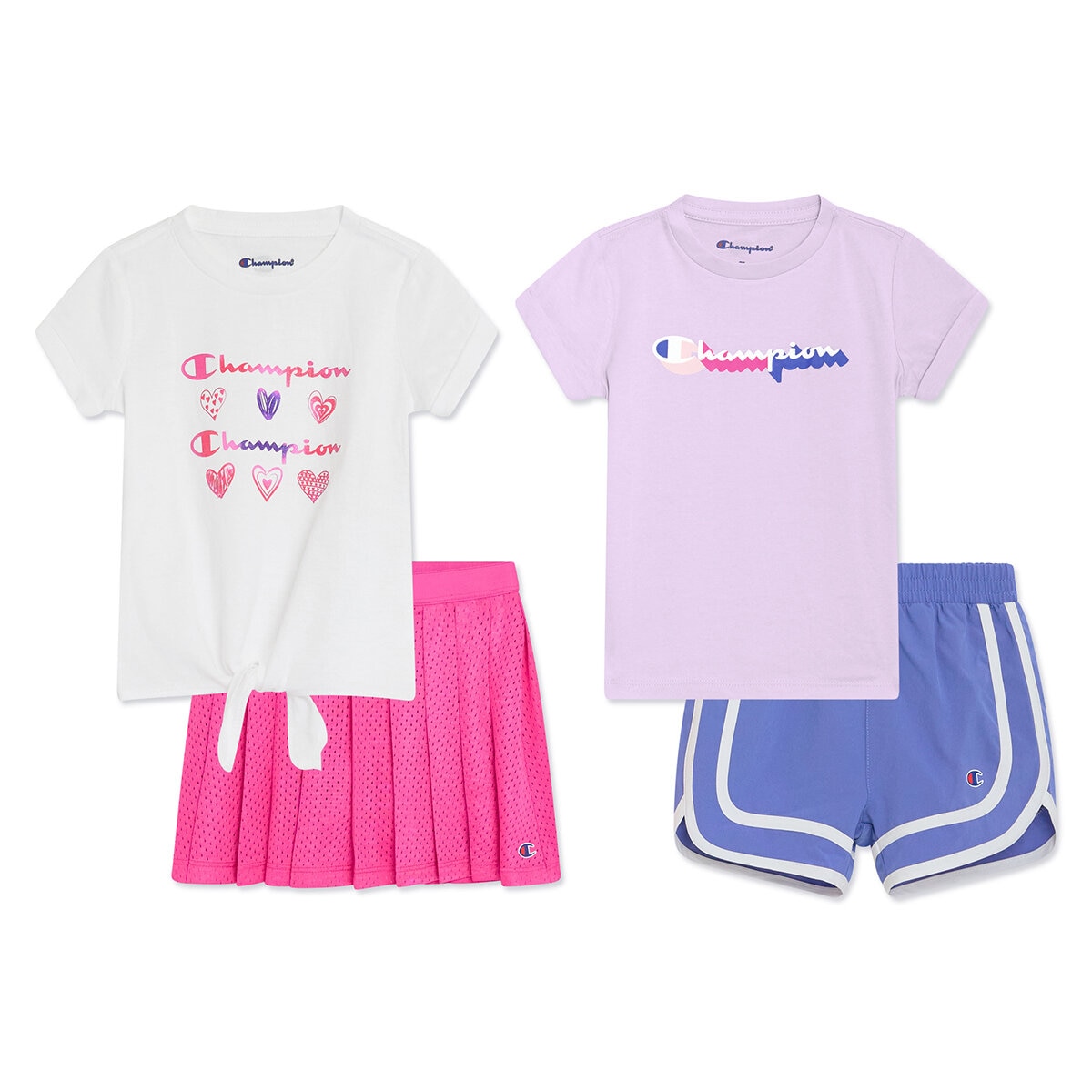 Champion Conjunto de 4 piezas para Niños y Niñas Rosa 2 Años