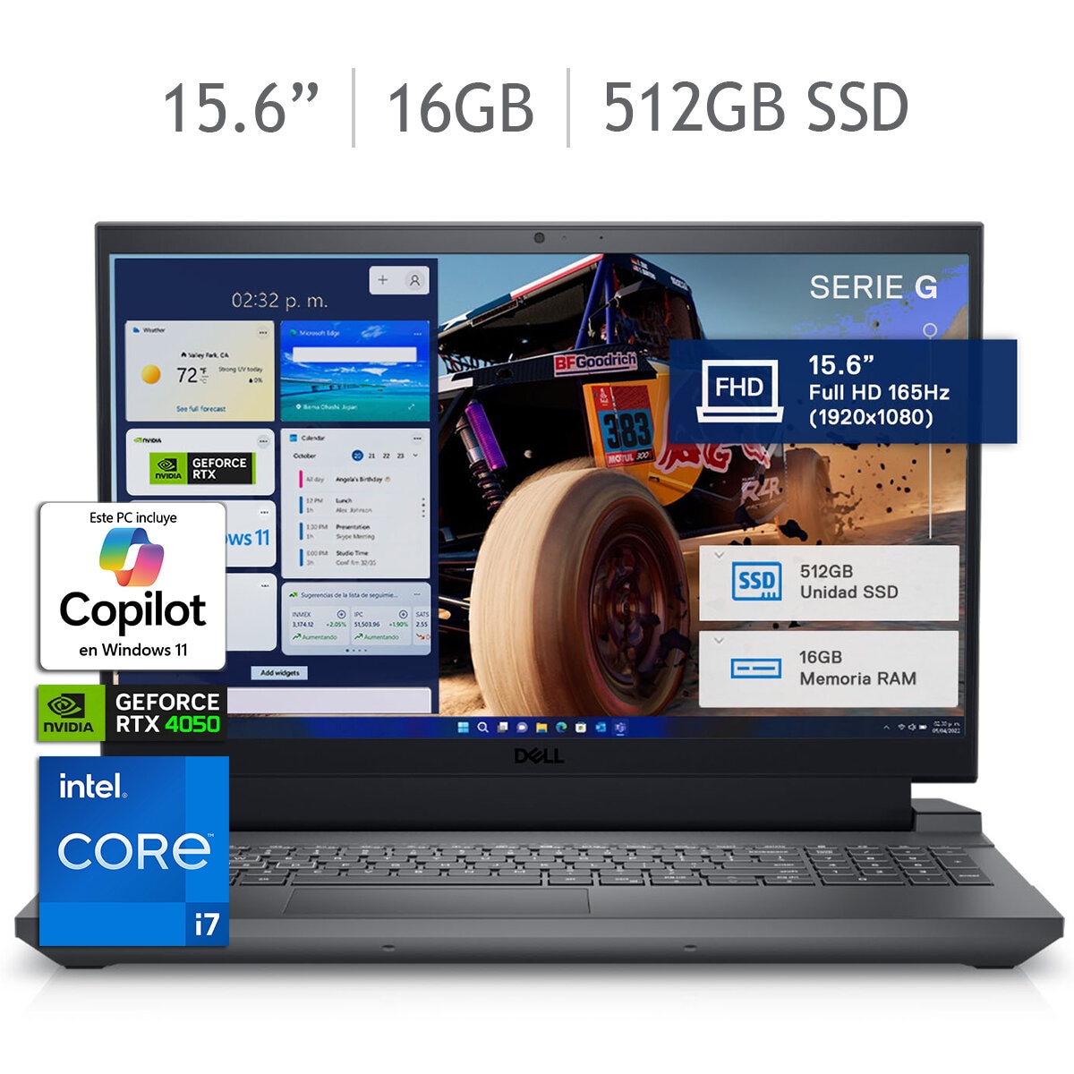 DELL Inspiron Gaming NB G15 5530 Laptop 15.6" Full HD Intel Core i7 16GB 512GB SSD