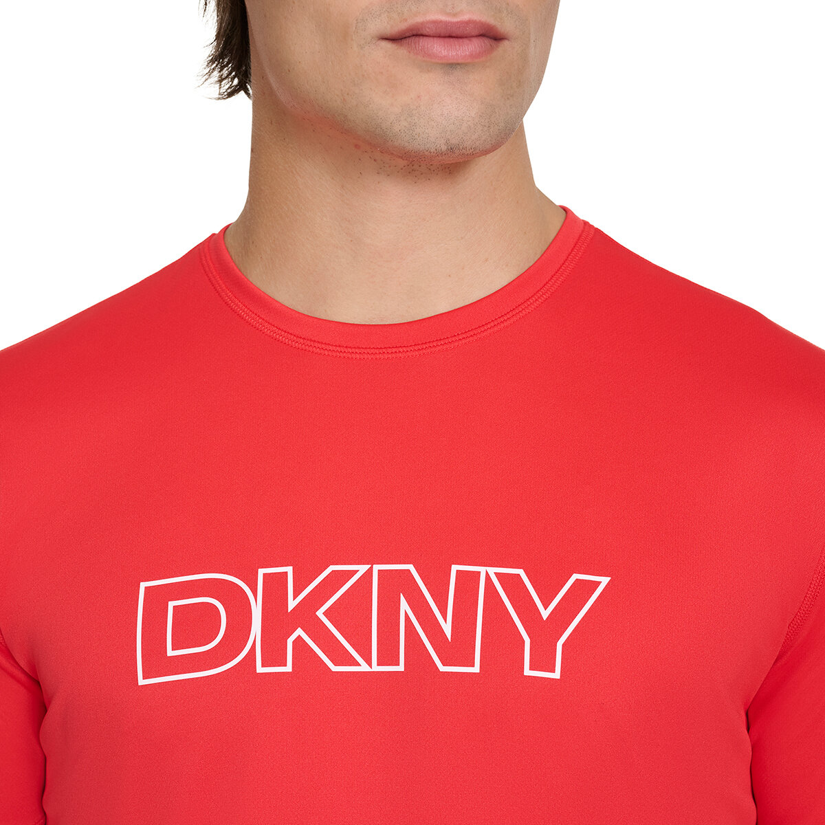DKNY Playera para Caballero Rojo Grande