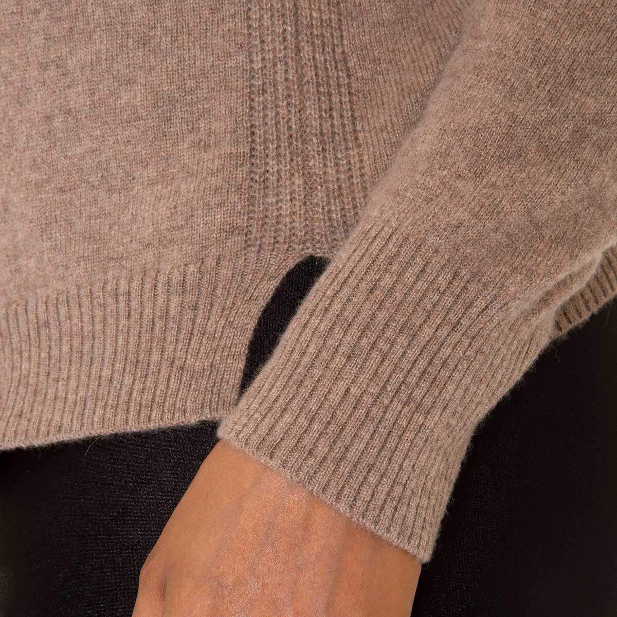 Mario Serrani Italy Suéter 100% Cashmere para Dama Café Extra Chica