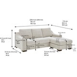 Thomasville , Sofá de Tela Tipo Chaise de 2 Piezas