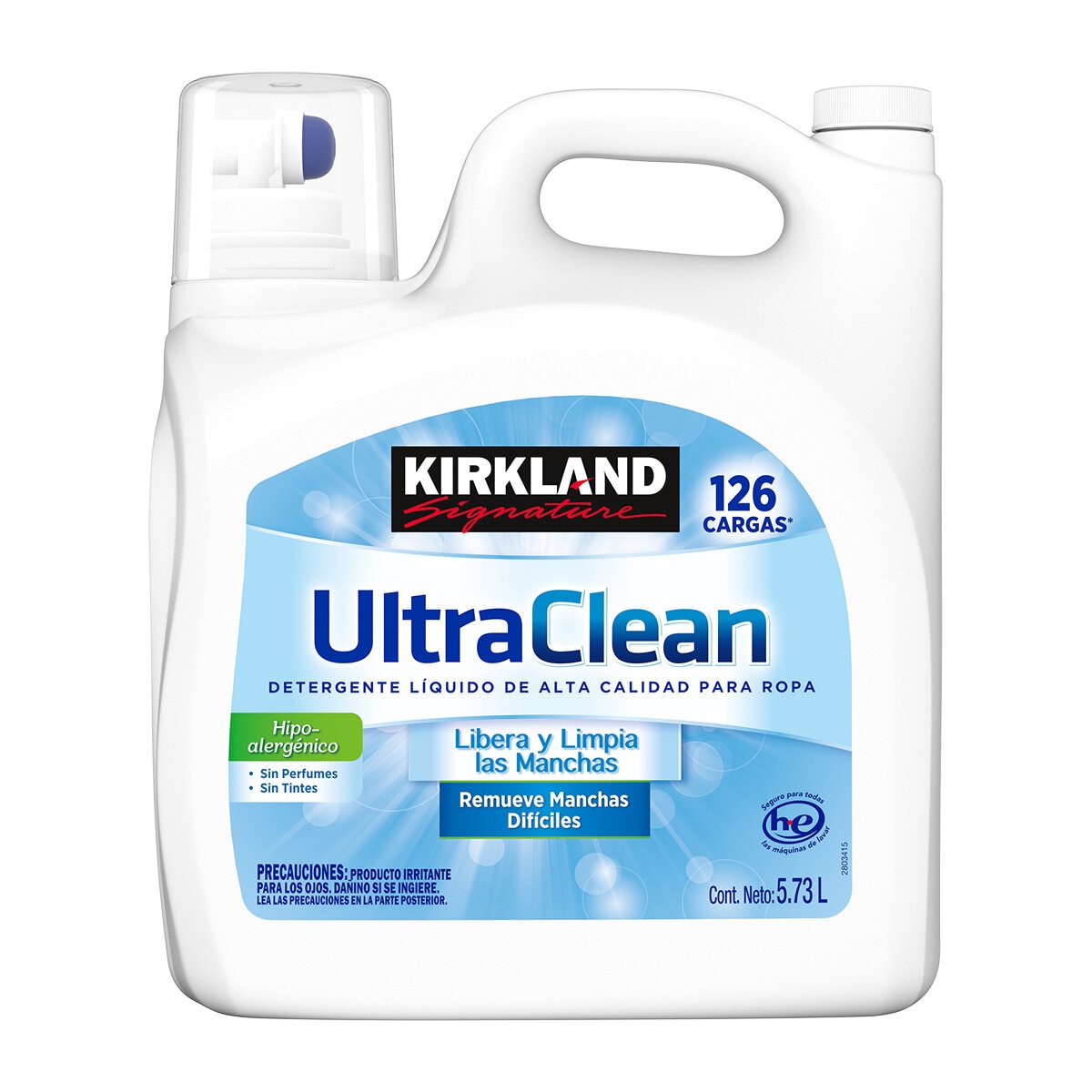 Kirkland Signature Ultra Clean Detergente Líquido sin Aromatizante 5.73 l