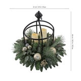 24" Centro de Mesa Navideño con Luces LED, Metálico