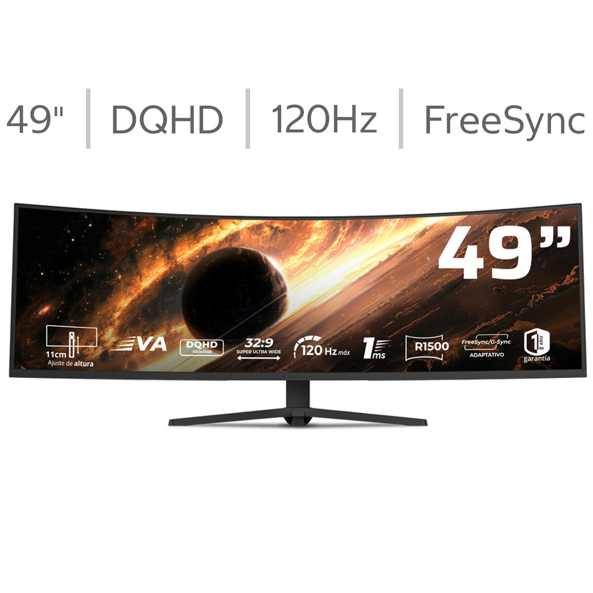 Balamrush Monitor Curvo Gaming 49" DQHD Cosmos Titán MCT49X
