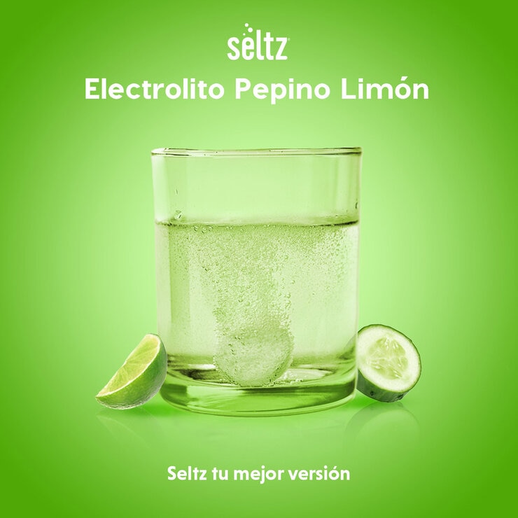 Seltz Electrolitos 3 Tubos de 13 Tabletas Efervescentes c/u Sabor Pepino-Limón Seltz Electrolitos 3 Tubos de 13 Tabletas Efervescentes c/u Sabor Pepino-Limón