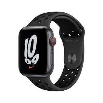 Apple Watch Nike SE (GPS + Celular) Caja de Aluminio Gris Espacial 44 mm Correa deportiva antracita/negra 