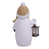 Figura Navideña con Linterna LED, Muñeco de Nieve