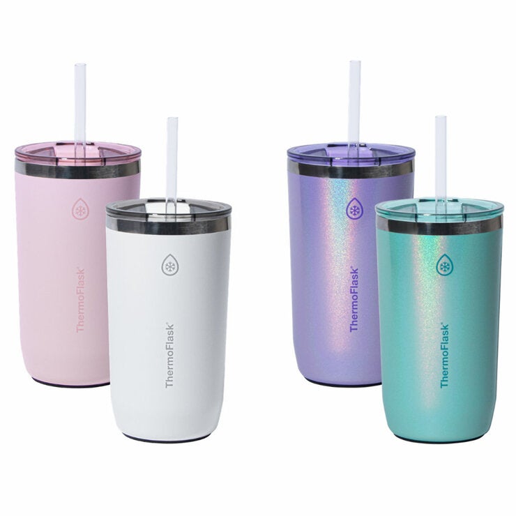 ThermoFlask Juego de 2 Vasos de Acero Inoxidable con Aislamiento al Vacío de 474 mL, Varios Colores ThermoFlask Juego de 2 Vasos de Acero Inoxidable con Aislamiento al Vacío de 474 mL, Varios Colores