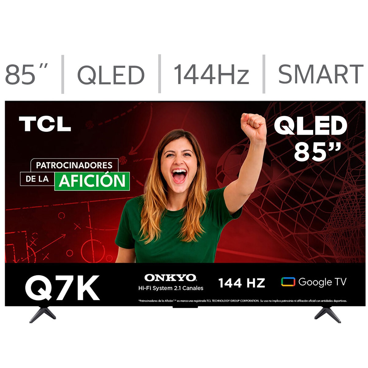 TCL Pantalla 85" QLED 4K Google TV