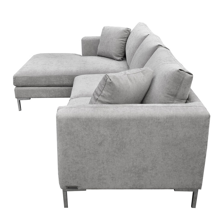 Muebles Liz, Parma, Sala Modular de 2 Piezas, Gris