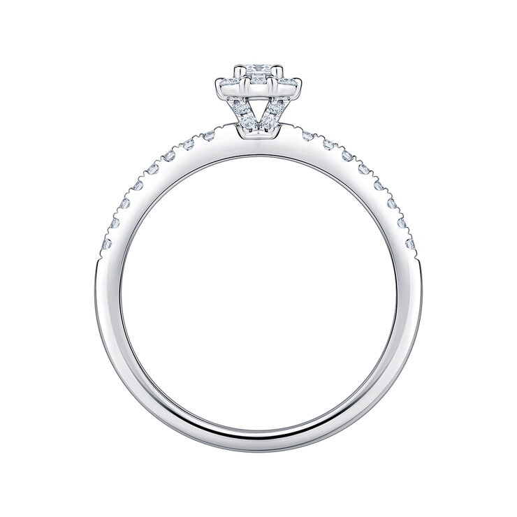 Anillo Nupcial de Diamantes 0.50ctw, Oro Blanco 14K