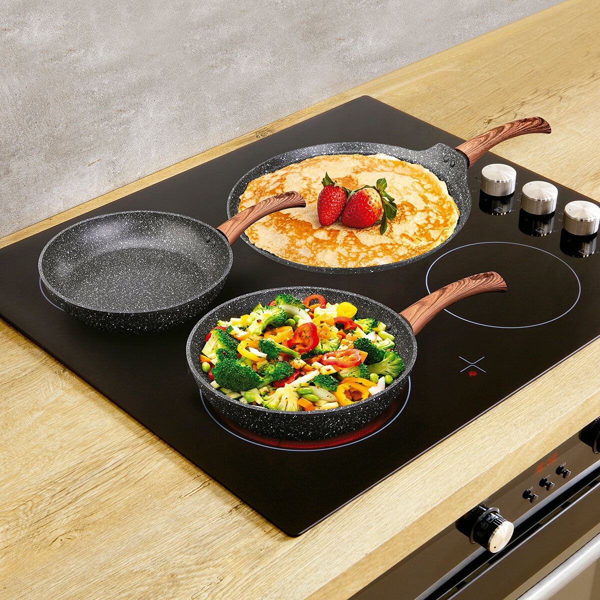 Westinghouse, Batería de Cocina Negro Madera, 3 piezas