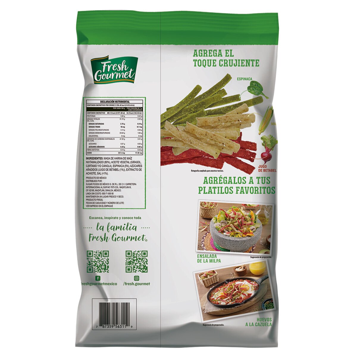 Fresh Gourmet Tortilla Tricolor 453 g