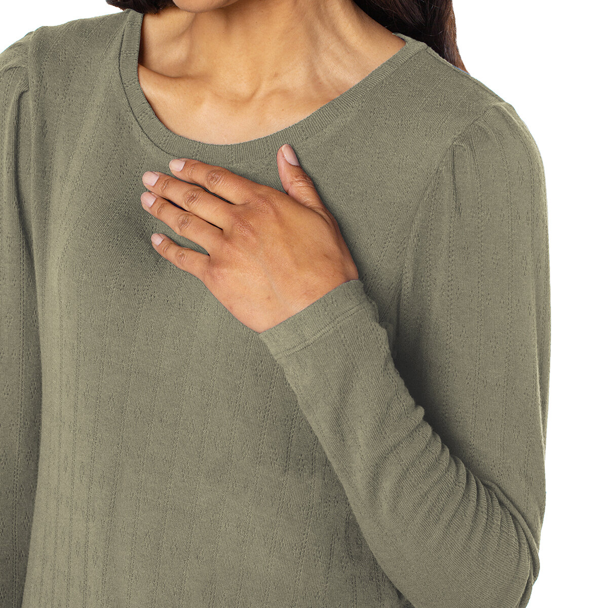 Well Worn Playera para Dama Verde Extra Chica