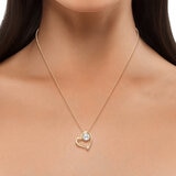 Dije de Perla Cultivada, 7-7.5mm, Con Diamante .053ctw, Oro Amarillo de 14K