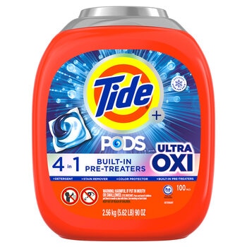 Tide Pods Ultra Oxi Detergente para Ropa en Cápsulas 100 pzas Tide Pods Ultra Oxi Detergente para Ropa en Cápsulas 100 pzas