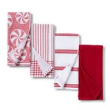 Caro Home, Toallas de Cocina, 8 Piezas, Rojo y Blanco Caro Home, Toallas de Cocina, 8 Piezas, Rojo y Blanco