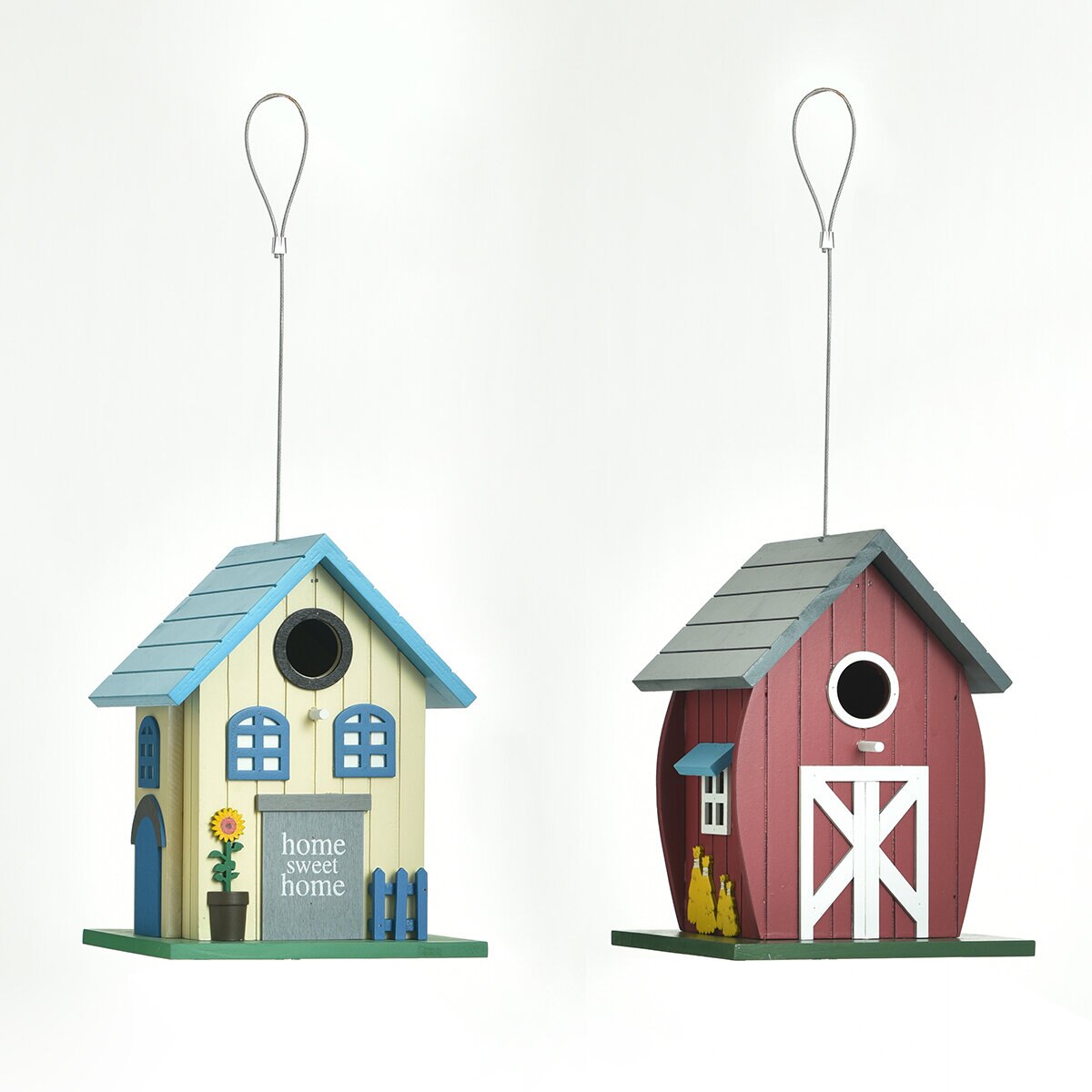 Stylecraft, Paquete de 2 Casitas para Ave de Madera, Hogar y Granero