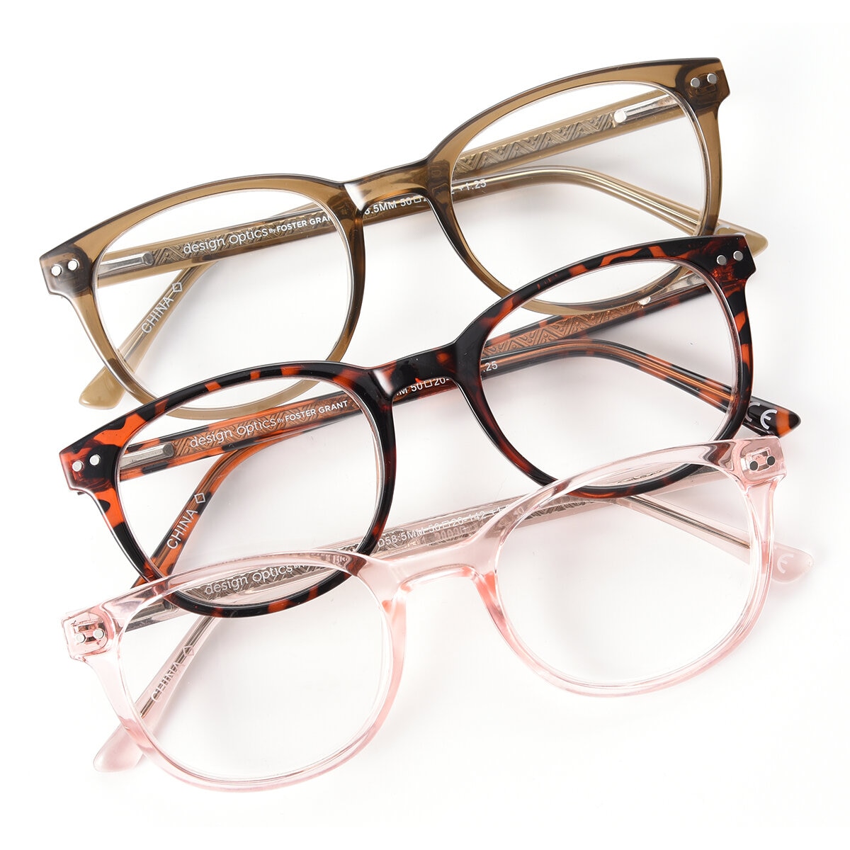 FOSTER GRANT, Lentes de Lectura, Dioptria +1.75, Andy, 3pzas