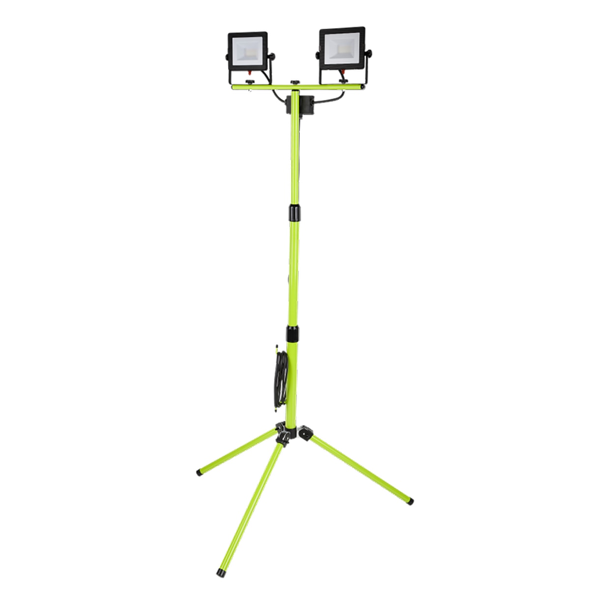 Luceco, Lámpara de Trabajo LED con Tripié y Doble Cabezal - 30W