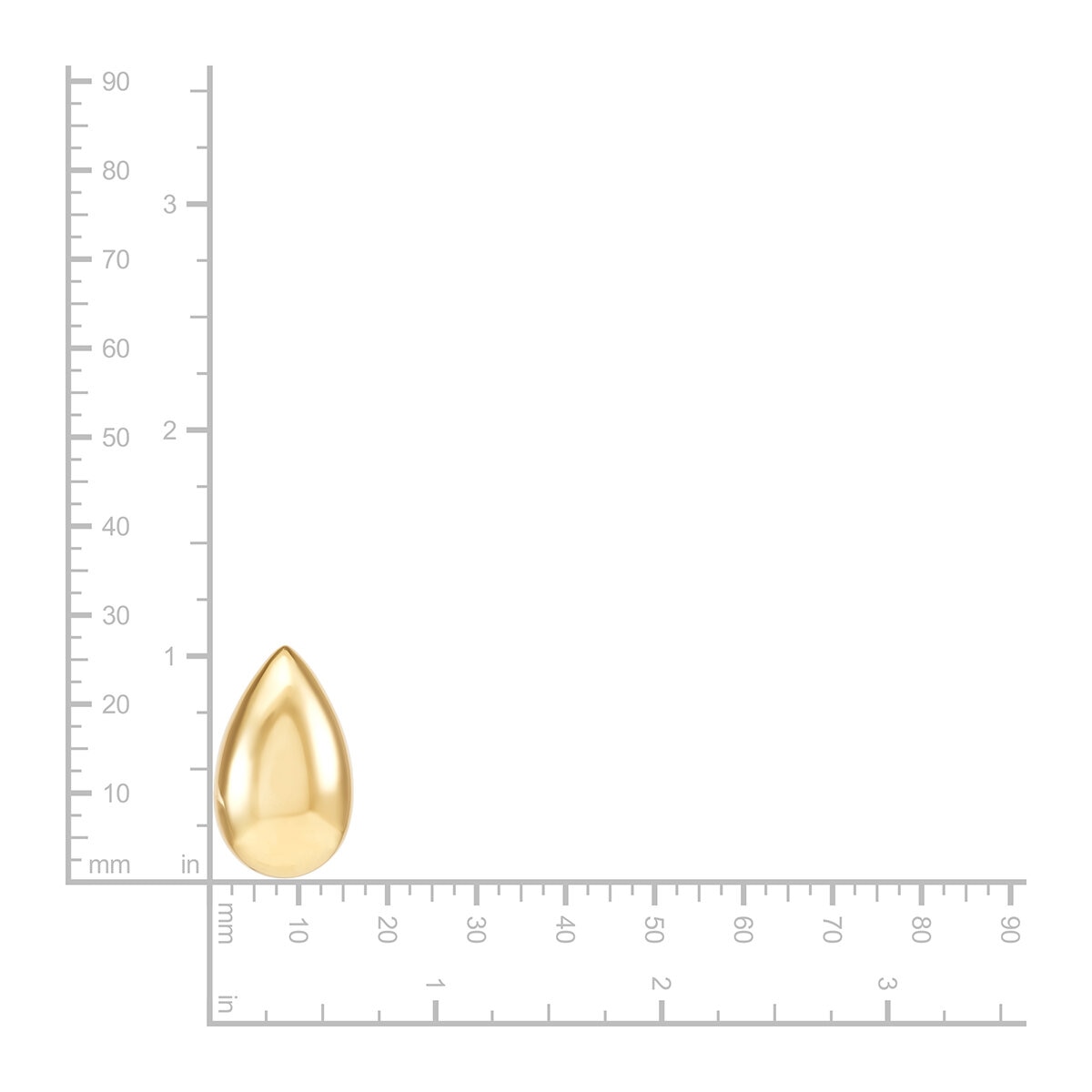 Aretes de Gota de Agua, Oro Amarillo 14K Aretes de Gota de Agua, Oro Amarillo 14K