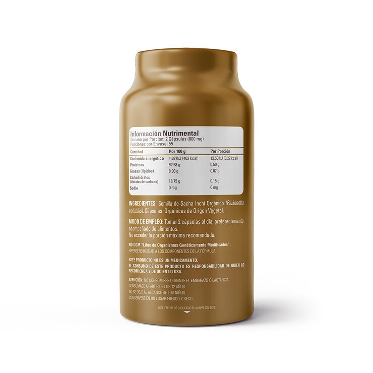 Organic Side Sacha Inchi 110 Cápsulas Vegetales